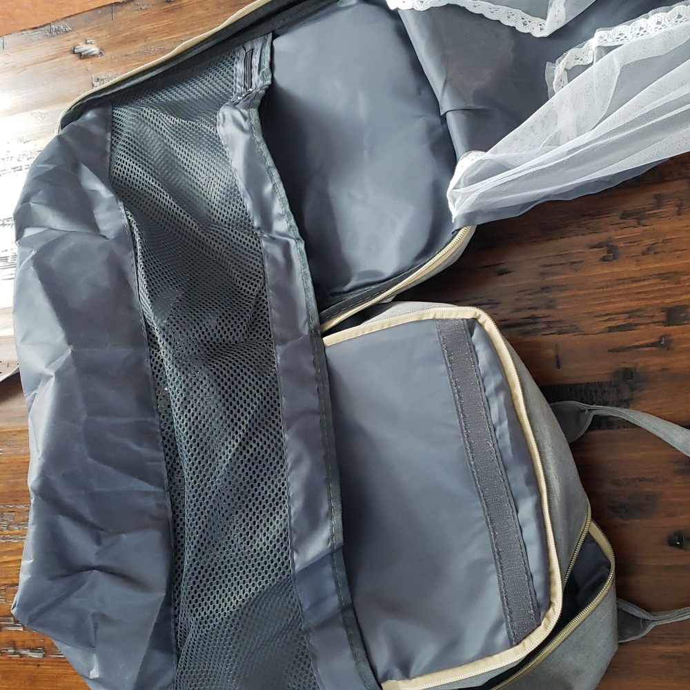 Sunshine Gray Backpack Diaper Bag Multifunction Like New - SALE - Picture 8 of 17